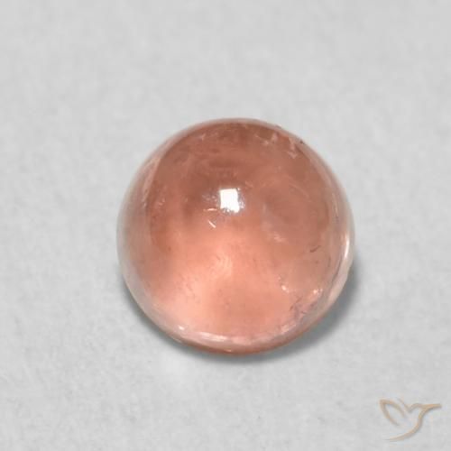 0.65ct Natural rosa médio Turmalina, Redondo, Transparente
