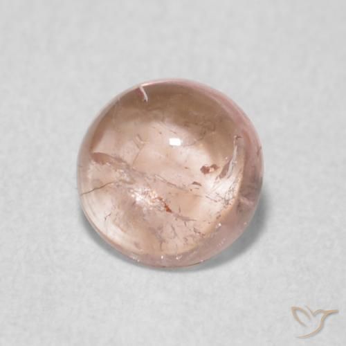 Turmalina Rosa bem claro Natural 0.49ct, Redondo, Transparente