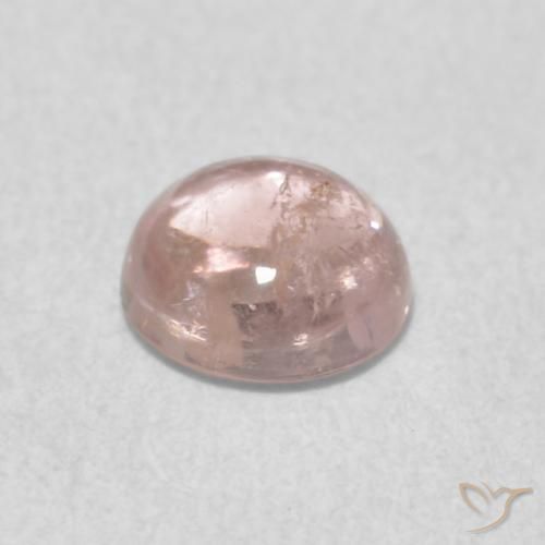 Turmalina Rosa bem claro Natural 0.49ct, Redondo, Transparente