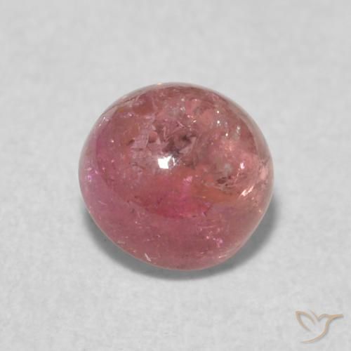 0.63ct Natural Rosa Intenso Turmalina, Redondo, Transparente