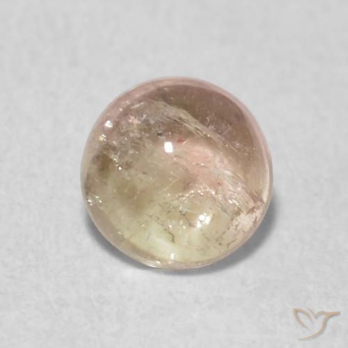 0.49ct Natural Laranja Rosa Turmalina, Redondo, Transparente