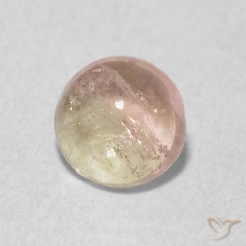 Turmalina Laranja Rosa Natural 0.49ct, Redondo, Transparente