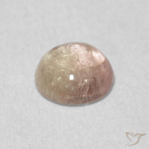 Turmalina Laranja Rosa Natural 0.49ct, Redondo, Transparente
