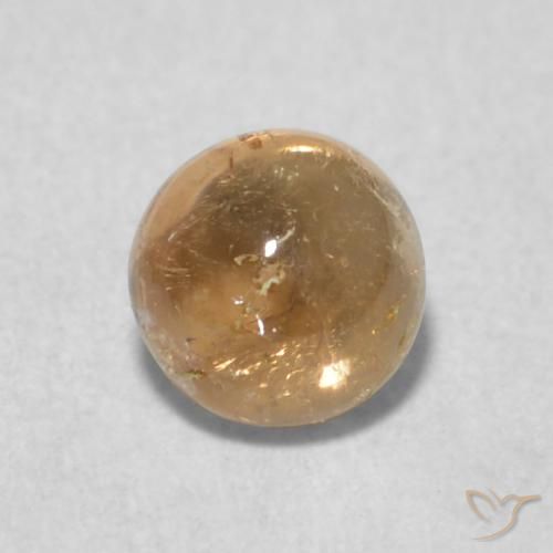 0.62ct Natural Pêssego Dourado Turmalina, Redondo, Transparente