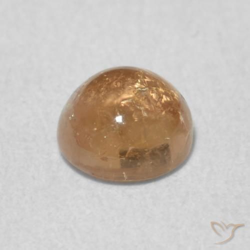 Turmalina Pêssego Dourado Natural 0.62ct, Redondo, Transparente