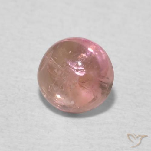 0.53ct Natural Rosa Claro Rosa Turmalina, Redondo, Transparente