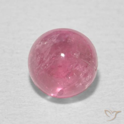 0.74ct Natural Rosa quente Turmalina, Redondo, Transparente
