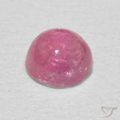 Turmalina Rosa quente Natural 0.74ct, Redondo, Transparente