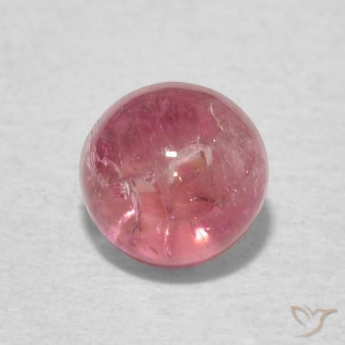 0.74ct Natural Tom rosa quente Turmalina, Redondo, Transparente