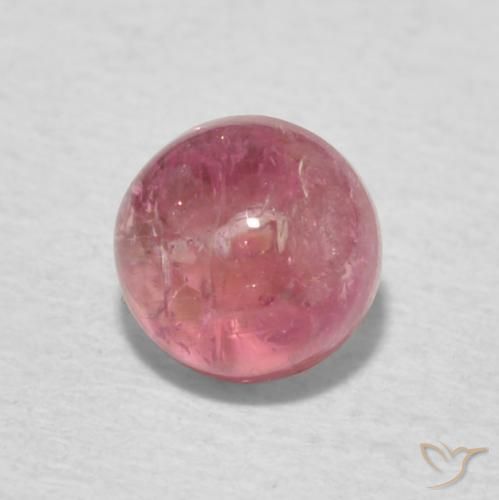 Turmalina Tom rosa quente Natural 0.74ct, Redondo, Transparente