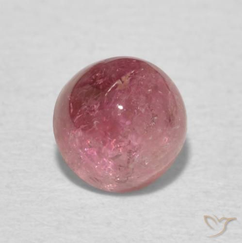 0.80ct Natural Rosa Intenso Turmalina, Redondo, Transparente