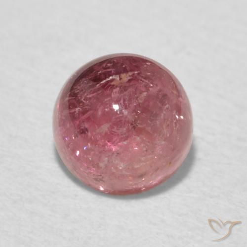 Turmalina Rosa Intenso Natural 0.80ct, Redondo, Transparente
