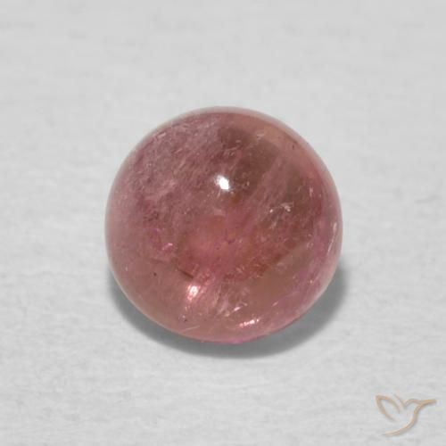 0.59ct Natural Laranja Rosa Turmalina, Redondo, Transparente