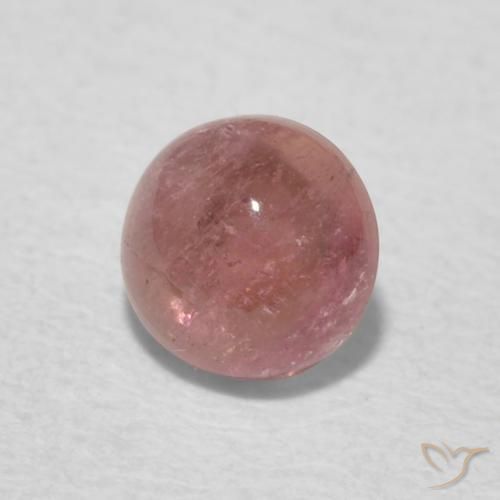Turmalina Laranja Rosa Natural 0.59ct, Redondo, Transparente