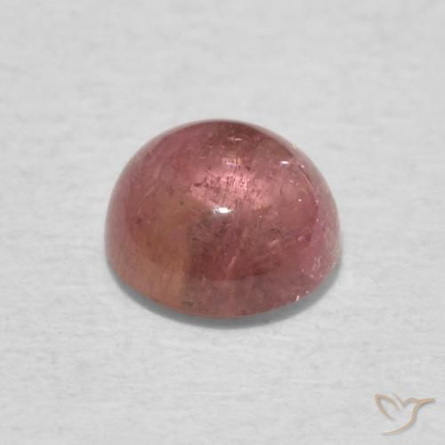 Turmalina Laranja Rosa Natural 0.59ct, Redondo, Transparente