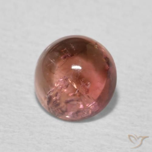 Turmalina Framboesa Rosa Natural 0.65ct, Redondo, Transparente