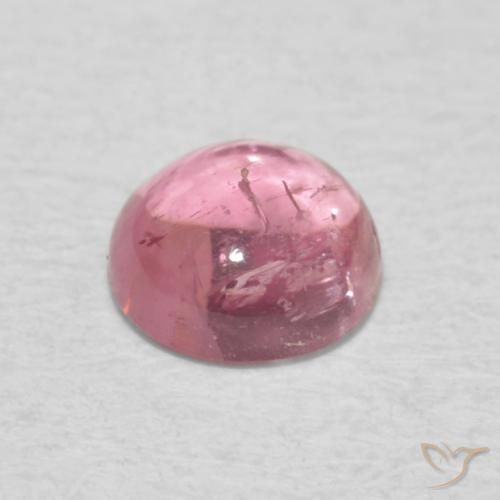 Turmalina rosa médio Natural 0.54ct, Redondo, Transparente