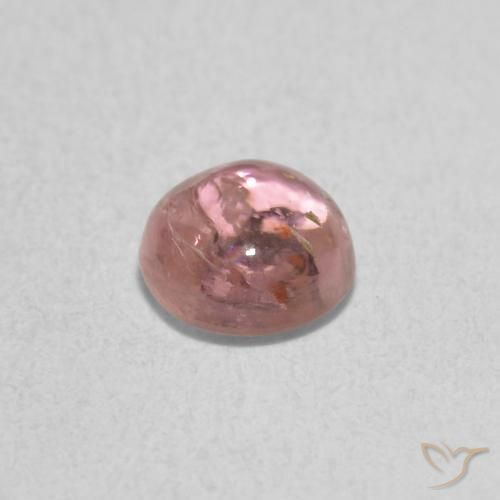 Turmalina Rosa chiclete Natural 0.82ct, Redondo, Transparente