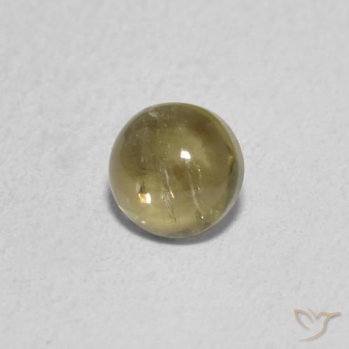 Turmalina Verde Terroso Natural 0.63ct, Redondo, Transparente