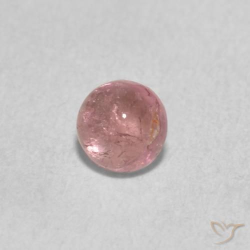 Turmalina Rosa Claro Rosa Natural 0.60ct, Redondo, Transparente