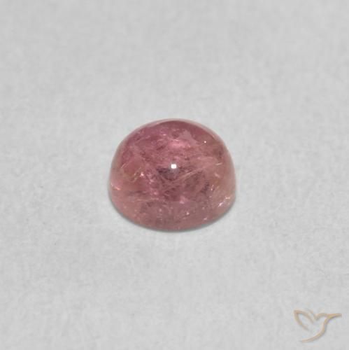 Turmalina Rosa Claro Rosa Natural 0.60ct, Redondo, Transparente
