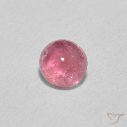 0.55ct Natural Luz rosa Turmalina, Redondo, Transparente