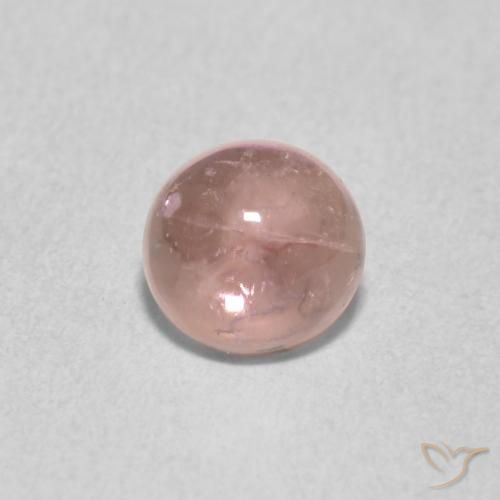 0.85ct Natural Rosa Terroso Turmalina, Redondo, Transparente