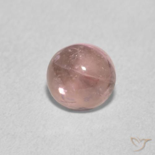 Turmalina Rosa Terroso Natural 0.85ct, Redondo, Transparente