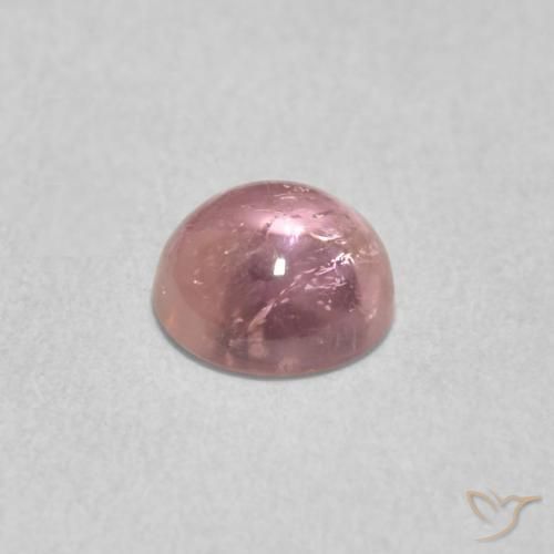 Turmalina Rosa Terroso Natural 0.85ct, Redondo, Transparente