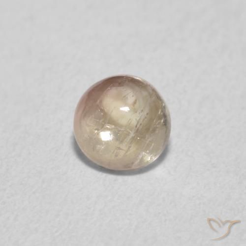 Turmalina Laranja Muito Claro Natural 0.71ct, Redondo, Transparente