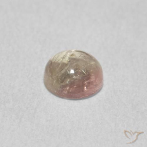 Turmalina Laranja Muito Claro Natural 0.71ct, Redondo, Transparente