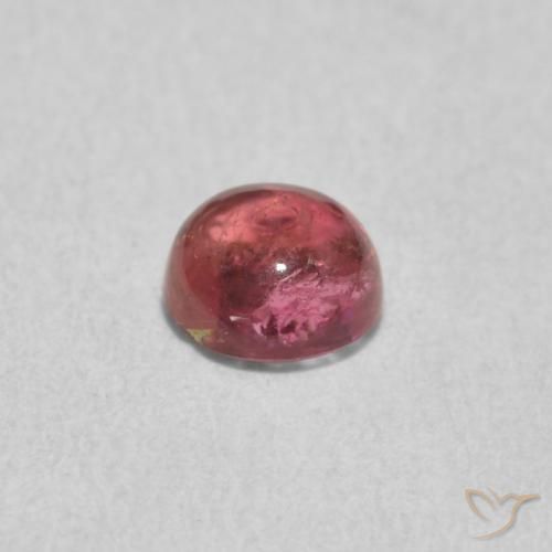 Turmalina Medium Dark-Pink Natural 0.69ct, Redondo, Transparente