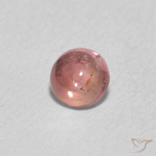Turmalina Framboesa Rosa Natural 0.58ct, Redondo, Transparente