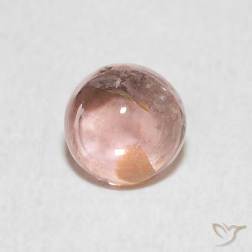 0.61ct Natural Luz rosa Turmalina, Redondo, Transparente