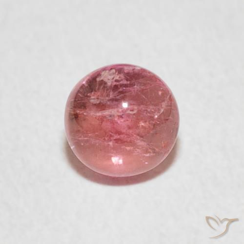 0.68ct Natural rosa médio Turmalina, Redondo, Transparente