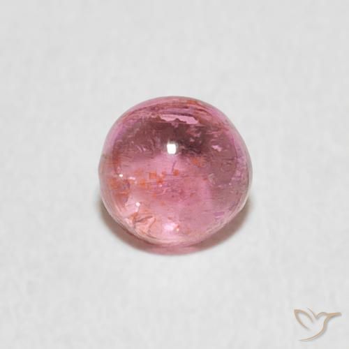 0.57ct Natural rosa médio Turmalina, Redondo, Transparente