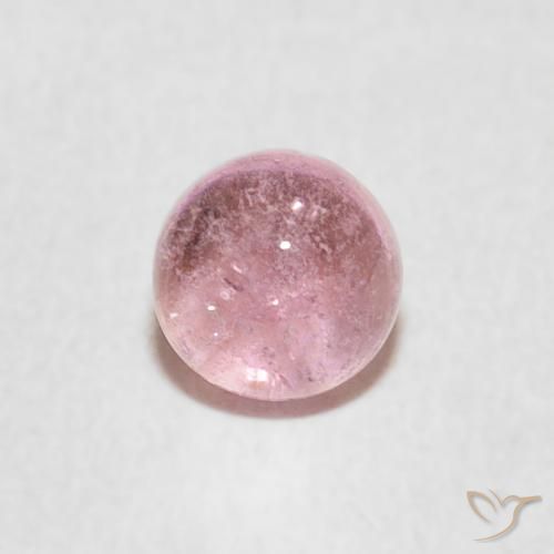 0.70ct Natural Rosa Chiclete Claro Turmalina, Redondo, Transparente