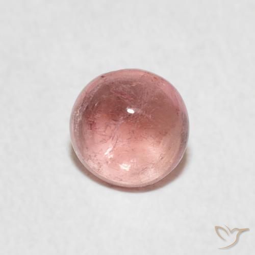 0.57ct Natural Luz rosa Turmalina, Redondo, Transparente