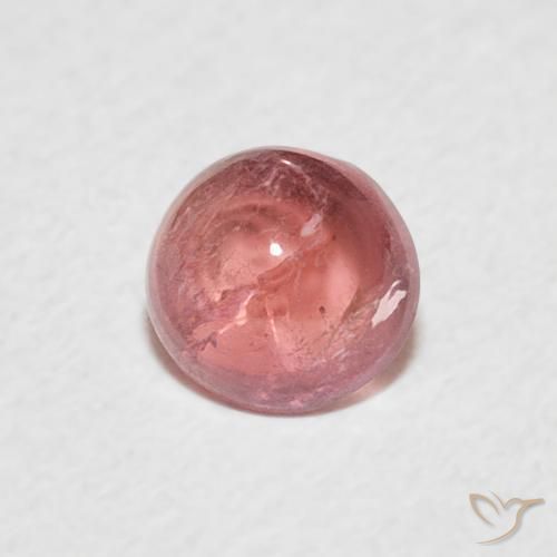 Turmalina Laranja Rosa Natural 0.72ct, Redondo, Transparente