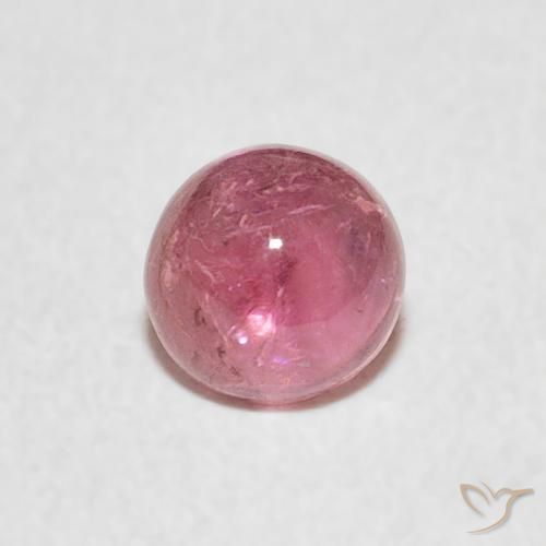 0.63ct Natural Rosa quente Turmalina, Redondo, Transparente