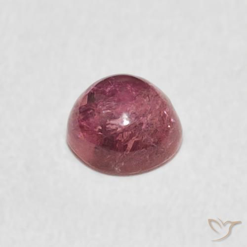 Turmalina Rosa quente Natural 0.63ct, Redondo, Transparente