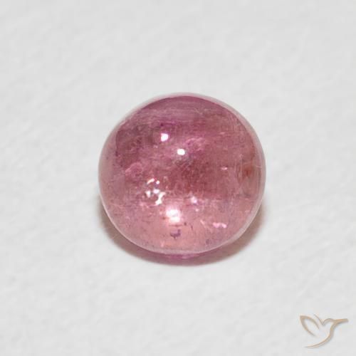 Turmalina Magenta Rosa Natural 0.64ct, Redondo, Transparente