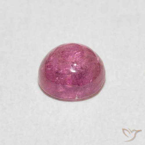 Turmalina Magenta Rosa Natural 0.64ct, Redondo, Transparente