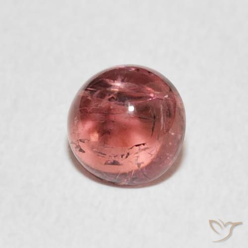 Turmalina Rosa escuro Natural 1.00ct, Redondo, Transparente