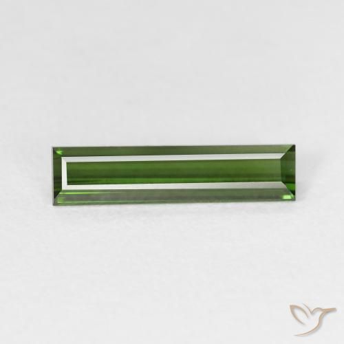 1.16ct Natural Verde floresta Turmalina, baguete, VS, Photo A