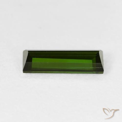 Turmalina Verde Terroso Natural 0.95ct, baguete, VS