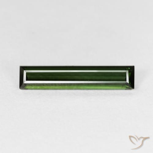 1.28ct Natural Verde floresta Turmalina, baguete, VS