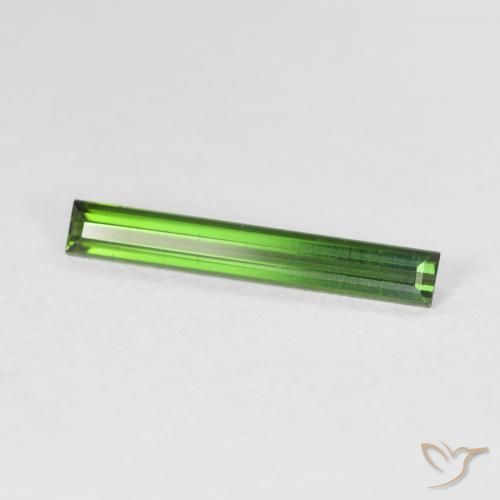 Turmalina Medium Dark-Green Natural 0.78ct, baguete, VVS-VS