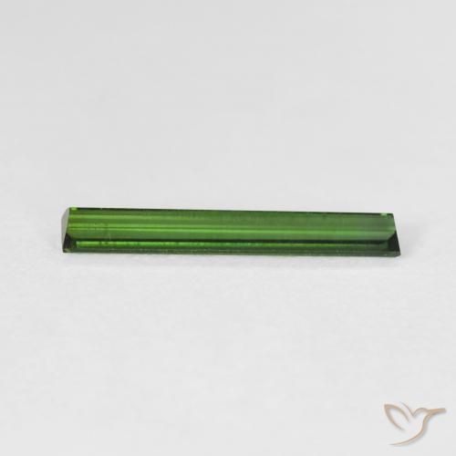 Turmalina Medium Dark-Green Natural 0.78ct, baguete, VVS-VS
