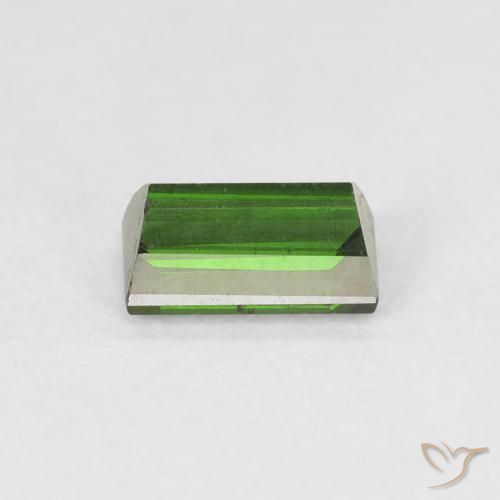 Turmalina verde escuro Natural 0.55ct, baguete, VS